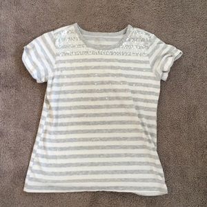 striped shirt with sequins